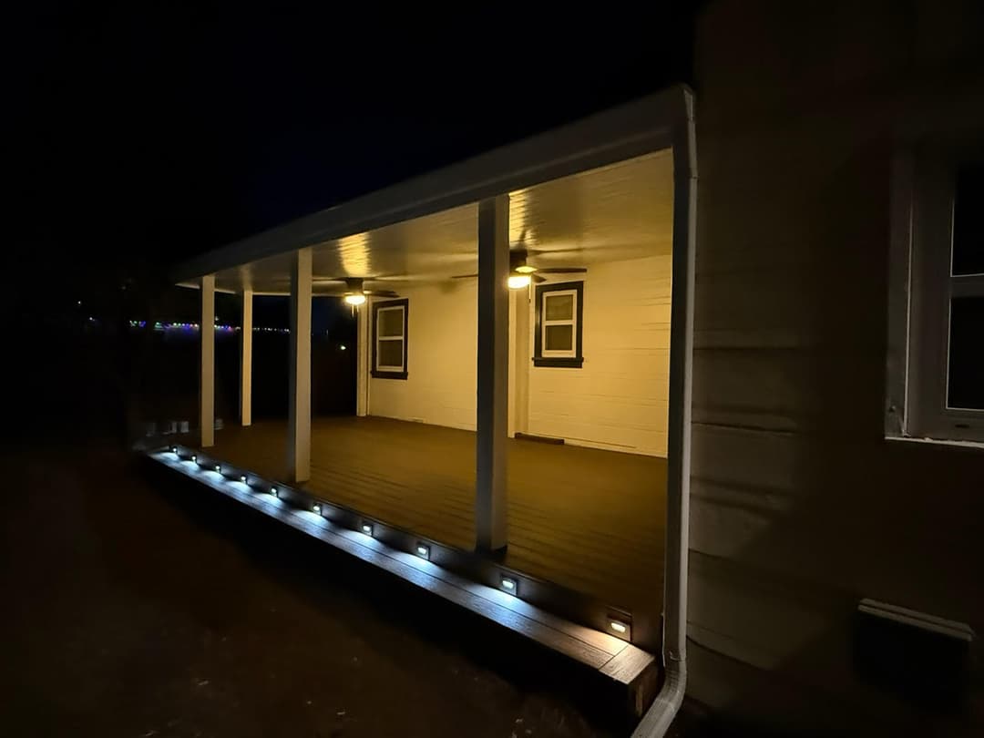 Raised wood deck installation by Chairez Fencing