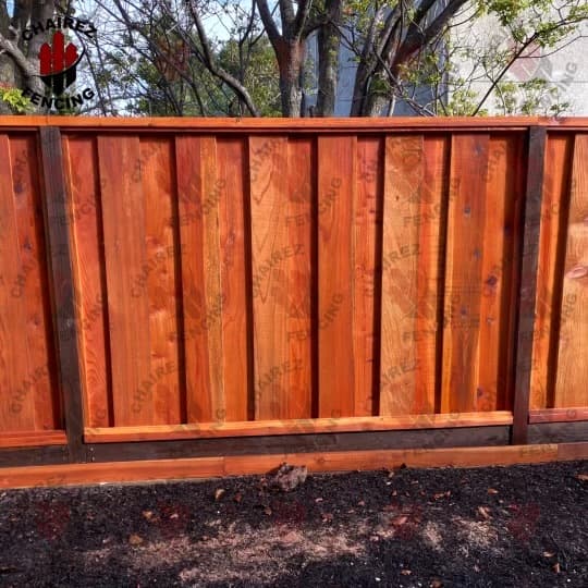 Residential wood fence installation by Chairez Fencing
