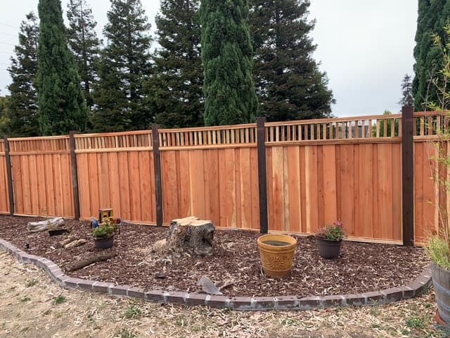 Wood fencing project with matching gate